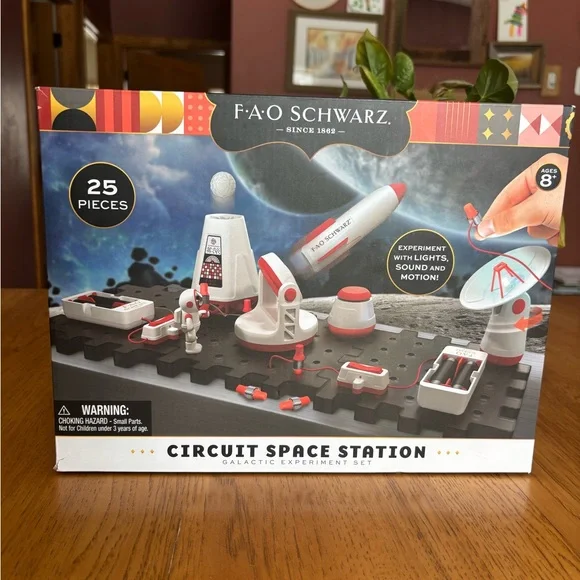 FAO Schwarz Circuit Space Station Set - Red, White, and Black - Picture 1 of 5
